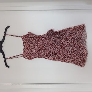 Orange and cream floral Tie dress